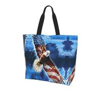 BLWSLC Sac fourre-tout à motif tigre du Bengale, sac de voyage pour le shopping quotidien, la plage et le fitness, American Eagle, Taille unique