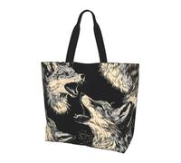 BLWSLC Sac fourre-tout coloré imprimé queue de phénix, grande capacité pour les voyages, le shopping et les vacances à la plage, Hurlant, One Size