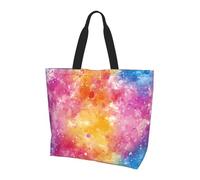 BLWSLC Sac fourre-tout coloré imprimé queue de phénix, grande capacité pour les voyages, le shopping et les vacances à la plage, Nébuleuse de couleur, Taille unique