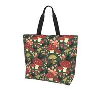 BLWSLC Sac fourre-tout de voyage avec motif rose brodé ukrainien pour le shopping, la plage et le fitness, Art champignons lumineux., Taille unique