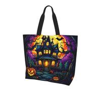 BLWSLC Sac fourre-tout imprimé Cat in the Bush, grande capacité pour les voyages, le shopping et les vacances à la plage, Château de la Terreur, Taille unique