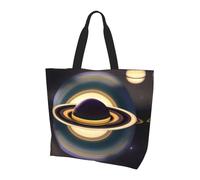 BLWSLC Sac fourre-tout imprimé drapeau grec, sac à main de grande capacité pour les voyages, le shopping et les vacances à la plage, Belle Saturne, Taille unique