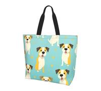 BLWSLC Sac fourre-tout imprimé perroquet, grande capacité pour les voyages, le shopping et les vacances à la plage, Chiot sujet aux dessins animés, Taille unique