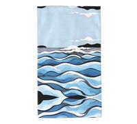 BLWSLC Serviette de plage imprimée Waves Lapping at The Rocks, 69,8 x 40,6 cm, adaptée pour la natation, la plage et les voyages.