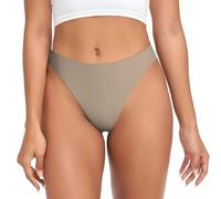 BLWSLC String pour femme imprimé marron clair de couleur unie, sous-vêtement taille basse, adapté pour être associé avec des leggings et des pantalons de yoga, Noir/blanc, 4XL