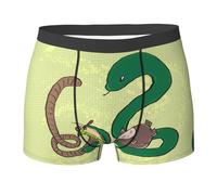 BLWSLC Sunflower Seeds Earthworm Snake Printed Men Boxer stretch leggings, noir, Large