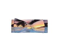 BLWSLC Sunrise Bandeau avec nœud imprimé île tropicale palmier, convient pour les nouveau-nés, les nourrissons et les tout-petits, accessoires pour cheveux pour enfants