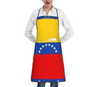 BLWSLC Tablier de cuisine à motif drapeau du Venezuela, tablier de cuisine réglable, adapté pour les restaurants, le jardinage et les fleuristes.