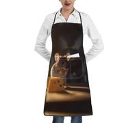 BLWSLC Tablier de cuisine à motif souris, tablier de cuisine réglable, adapté pour les restaurants, le jardinage et les fleuristes.