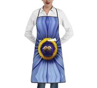 BLWSLC Tablier de cuisine réglable avec motif cœur et abeille, adapté pour les restaurants, le jardinage et les fleuristes.
