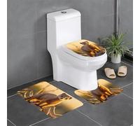 BLWSLC Tapis de salle de bain imprimé suricates 3 pièces, convient pour les toilettes, baignoires et salles de douche en forme de U