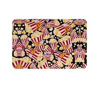 BLWSLC Tapis de sol antidérapant en flanelle imprimé popcorn de 40,6 x 61 cm avec un motif adapté pour une utilisation en intérieur et en extérieur