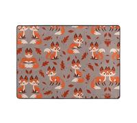 BLWSLC Tapis d'intérieur à motif renard d'automne - Convient pour le foyer, la salle de bain, le salon et la chambre à coucher.