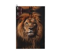 BLWSLC The Lion's Gaze Serviette de golf imprimée 40,6 x 61 cm, serviette de golf portable avec mousqueton, lavable en machine, élimine rapidement le sable, la saleté, la crasse et les taches de sueur
