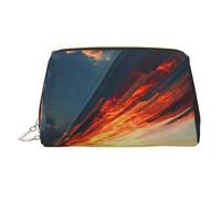 BLWSLC The Release of Sunset Light Printed Portable Cosmetic Bag Large Travel Toiletry Bag Suitable for Travel and Daily Use