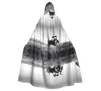 BLWSLC Tracteur Agriculture Tranquil Imprimé Party Cape à Capuche Adulte Vacances Cape à Capuche Convient pour les spectacles et les fêtes