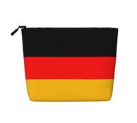 BLWSLC Trousse de maquillage imprimée drapeau de l'Allemagne, sac de rangement, adapté pour le rangement quotidien, un incontournable pour les voyages d'affaires.