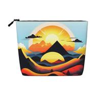 BLWSLC Trousse de maquillage Sunrise Mountain imprimée monocouche, sac de rangement, adapté pour le rangement quotidien, un incontournable pour les voyages d'affaires.