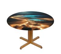 BLWSLC View Under The Moon Nappe ronde extensible moyenne pour cuisine, salle à manger, banquet