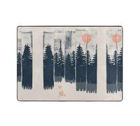 BLWSLC Wilderness Fox Art Tapis de sol d'intérieur à motif renard, adapté pour le foyer, la salle de bain, le salon et la chambre à coucher.