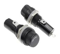 BLX - siège de Tube de sécurité for fusible, 5x20, 6x30MM, siège de bouton noir, PCB 5x20mm, douille de fusible 6x30, 1 pièce(1PC 6x30mm,2A)