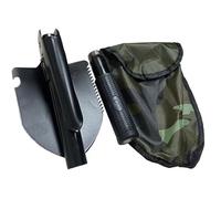 BLXAOPBLM Pelle pliante tactique militaire, camouflage vert militaire, construction en métal, design multifonction 4 en 1 avec poignée ergonomique en caoutchouc, pour camping, exploration, jardinage