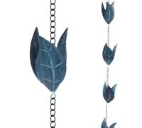 BlyeMichdi 2.6m Chaine de Pluie, Chaine de Pluie pour Gouttiere Rétro en Forme de Feuille, Rain Chain, Fonctionnelle et Décorative Chaînes de Pluie Suspendues, Décoration de Patio et de Maison