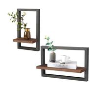 BlyeMichdi Lot de 2 Étagères Murales Flottantes pour Mur, Étagères Suspendues pour Rangement Mural, Décoration Murale, Étagère Murale Carrée pour Salon Chambre Bureau, Cuisine
