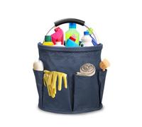 BlyeMichdi Panier de Nettoyage avec Poignée, 17L Organiseur de Nettoyage Multi-poches en Tissu Oxford, Sac de Nettoyage Preuve L'eau de 6 Compartiments, Facile à Nettoyer et à Transporter, 28x28x28cm