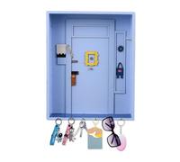 BlyeMichdi Porte Clé Mural Bois Friends Monica's Door, Boite Rangement Clé Maison à 6 Crochets, Friends Key Holder, Boite a Clefs Murale Decorative, Porte Clef Mural pour L'entrée, Salon, Couloir