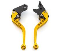 Blyndr Levier de frein et d'embrayage moto Poignée de levier frein et d'embrayage réglable pour motos pour Yamaha DT50, DT125, DT250R, TW200 XT225(147mm Gold)