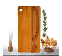 Blyzor Ensemble De Couteaux Et Planches À Pain Respectueux De L'environnement, Ensemble De Couteaux À Levain Et Planche À Découper De 8", Conçus Pour Les Mains Gauche Et Droite(Natural Pine Wood)