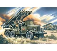 BM-13-16 Katiusha Multiple Launch Rocket Système On ZiL-157 Base 1:72 Plastique