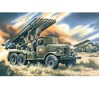 BM-13-16 Katiusha Multiple Launch Rocket Système On ZiL-157 Base 1:72 Plastique