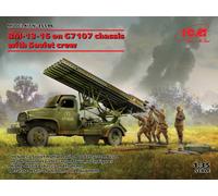 Bm-13-16 On G7107 Chassis With Soviet Crew 1:3 5 Plastique Model Kit Icm