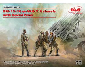 Bm-13-16 On W. O.T.8 Chassis With Soviet Crew 1:3 5 Plastique Model Kit Icm