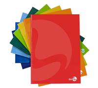 BM BeMore Carton Color 0105363, Maxi cahier en carton A4, lignes 4 mm, quadrillé 4 mm, couverture carton lourd, papier 80 g/m², couleurs assorties, lot de 5