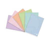 Bm - BeMore - Centus Pastel - 0122726 - Cahier Format A4 - Rayures B - Rayures avec marges pour 3ème élémentaire - Papier 100 g/m² - Couleurs assorties - Lot de 12 pièces