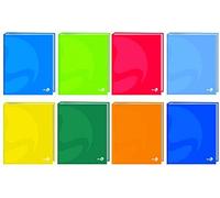 BM BeMore - Classeur à anneaux Color 0107359 - Dimensions 18,5 cm x 22 cm - Couverture lourde plastifiée brillante - Lot de 5 pièces - Couleurs assorties