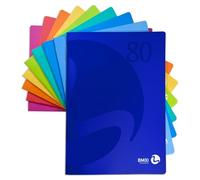 BM BeMore Color 80 0110590 Lot de 12 cahiers A4 lignés sans marge Papier 80 g/m² Couleurs assorties