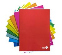 BM BeMore - Color Basic 0110600 - Cahier A4 - Ligné A - Lignes avec marges pour 1ère et 2ème année - Papier 80 g/m² - Couleurs assorties - Lot de 10 - Multicolore