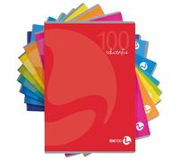BM BeMore - Educentus 0122453 - Cahier d'enseignement Format A4 pour Dysgraphie - Rayure A - Rayures colorées avec marges surlignées - Papier de 100 g/m² - Couleurs assorties - Lot de 10 pièces