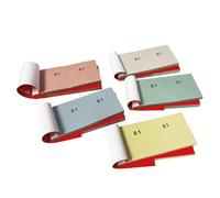 BM BeMore Mod 12/10B, 0102189, bloc numéroté de 1 à 100, format 13 cm x 6 cm, lot de 10 blocs, couleurs assorties