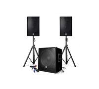 BM Sonic BMS-1515 Pack Sonorisation 2500W - 2 Enceintes DJ 15"" + Caisson 15"" + Pieds USB Bluetooth Clé USB 32 Go