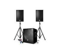 BM Sonic BMS-1515 Pack Sonorisation 2500W - 2 Enceintes DJ 15" + Caisson 15" + Pieds USB Bluetooth Clé USB 32 Go
