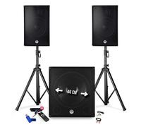 Pack sonorisation - BM SONIC BMS-1815 - 2700W - Enceintes DJ 15" + Caisson 18" + Pieds - USB/BLUETOOTH+Clé USB 32G