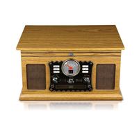 BM Sonic Britz Tourne-Disque Rétro 50W 33/45/78 Tours Bluetooth USB SD Radio FM Lecteur CD Cassette Stéréo Bois + Clé USB 32Go