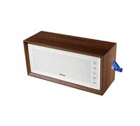 BM SONIC Denver BTS-210 White Enceinte Bluetooth Portable 10W Bois Stéréo AUX USB MicroSD + Clé USB 32 Go