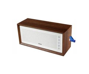 BM SONIC Denver BTS-210 White Enceinte Bluetooth Portable 10W Bois Stéréo AUX USB MicroSD + Clé USB 32 Go