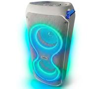 BM SONIC Enceinte Bluetooth 400W Blanc LED RGB Karaoké TWS Radio FM Batterie Rechargeable KA-08 + clé USB 32gigas
